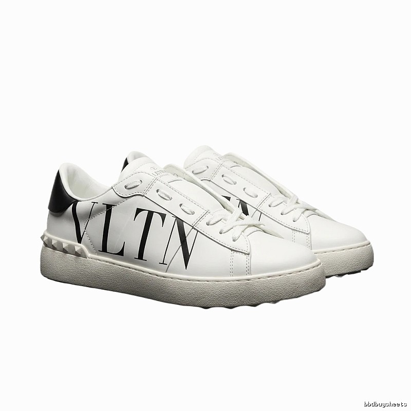 Valentino trendy brand black and white casual shoes