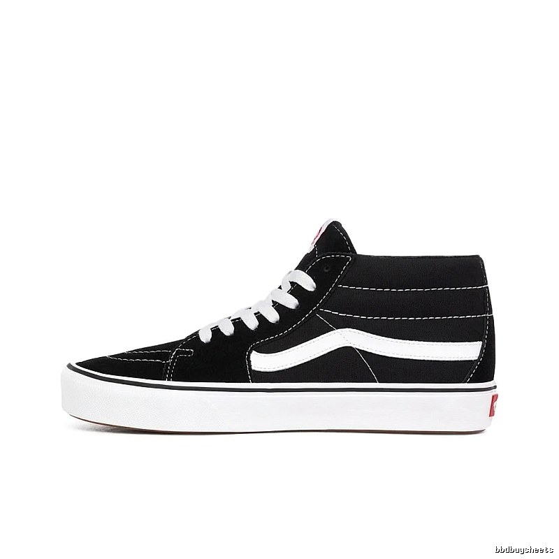 Vans classic black and white high-top shoes