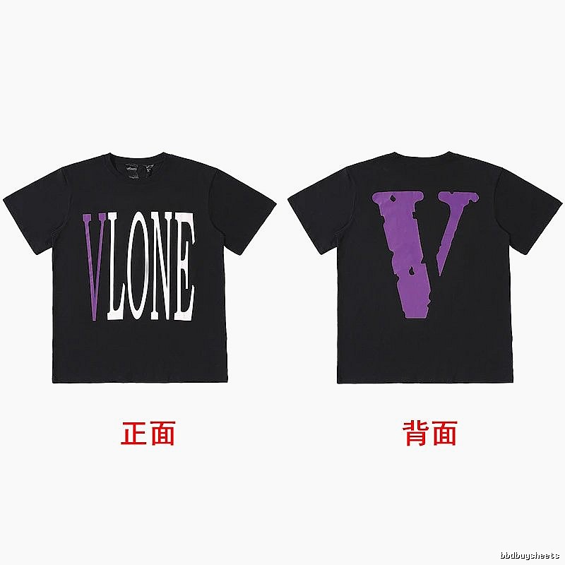Vlone Classic Logo T-shirt Black Purple Vlone for Daily Styling