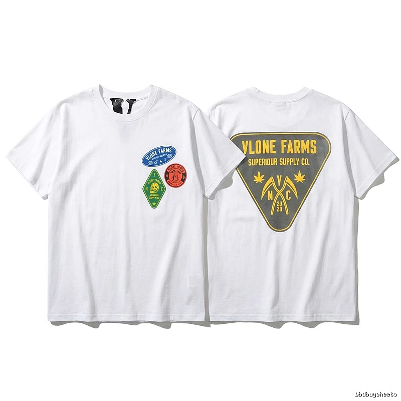 Vlone Farms series trendy white T-shirt