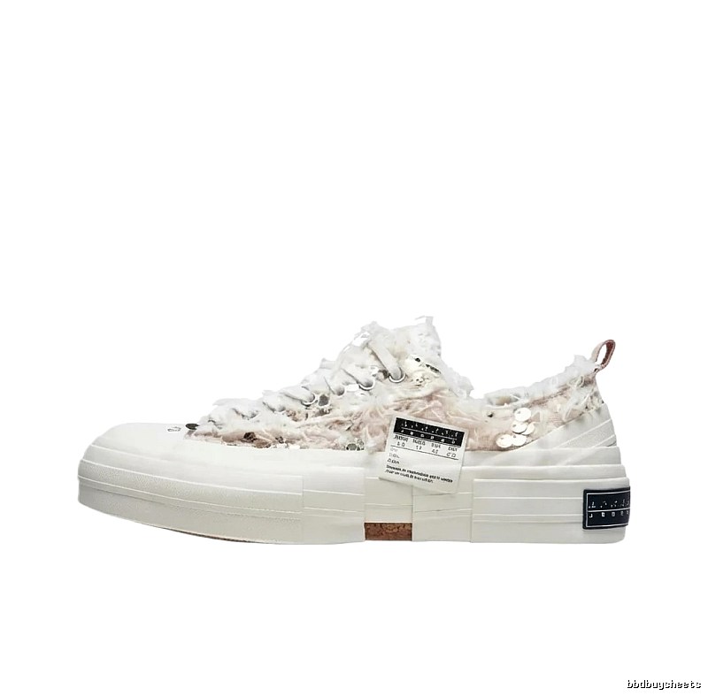 Xvessel Deconstructed Style White Sneakers