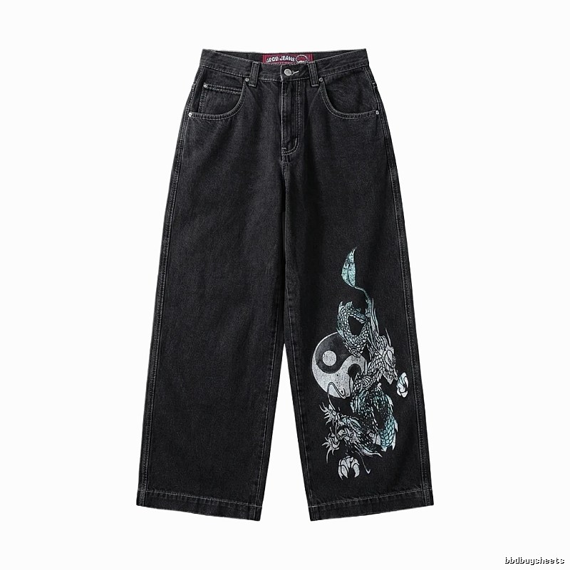 Y2K style black jeans