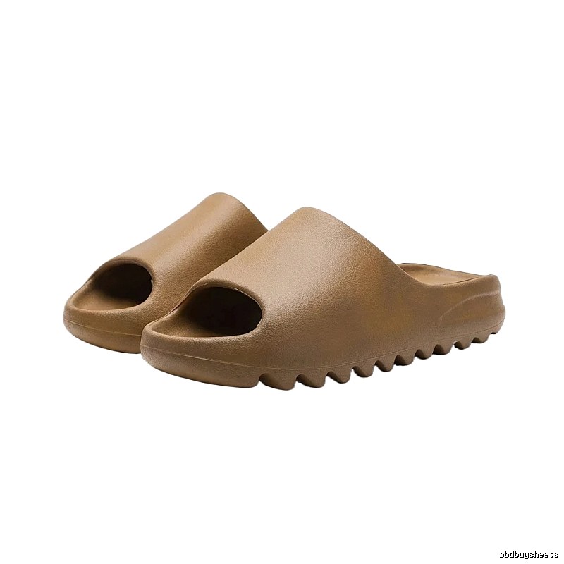 Yeezy matte military brown slippers