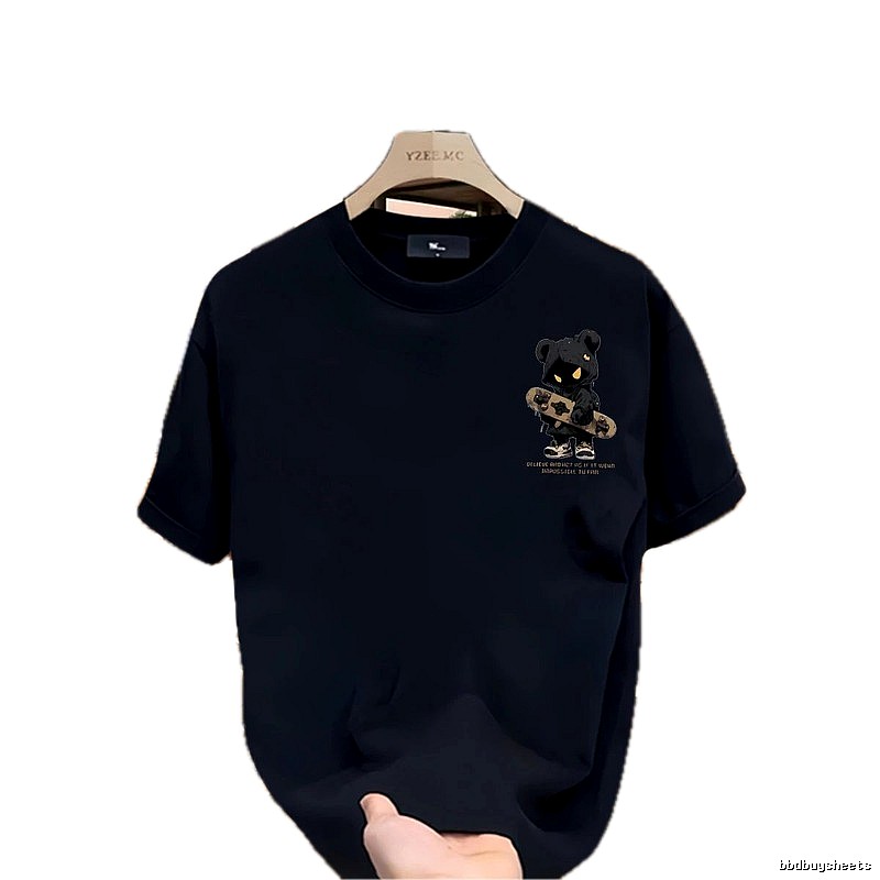 YZEEMC Skate Bear Street Style Navy T-Shirt